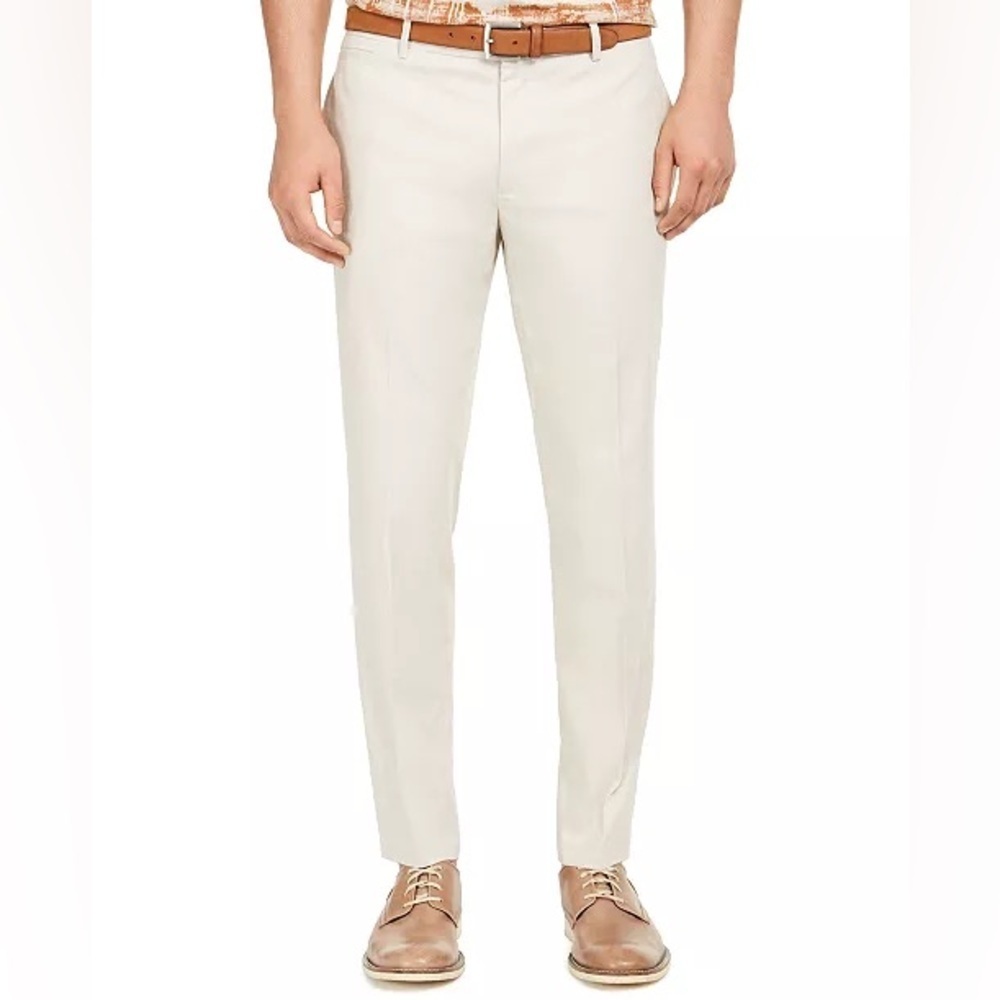 nwt INC International Concepts stone block slim fit linen Jasper pant 32/32